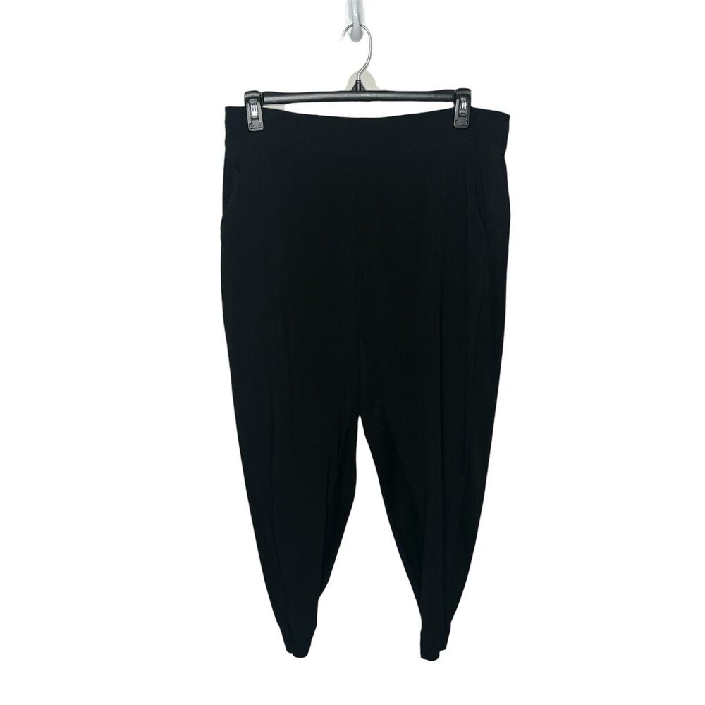 Athleta Brooklyn Jogger Pants Black Stretch Pockets Travel Work Light Womens 16